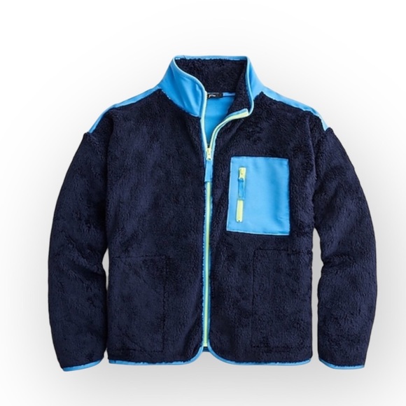 J.Crew Superplush sherpa full-zip jacket - Picture 1 of 4